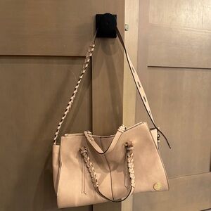 Vince Camuto Braided Handle Tan Shoulder Bag